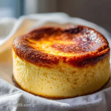 Tarta de Queso al Horno Cremosa para 10 Raciones Tarjeta de receta