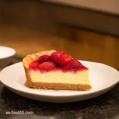 Tarta de Queso con Fresas Mi Secreto para un Postre Cremoso Tarjeta de receta