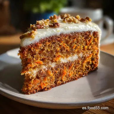 Tarta de Zanahoria Esponjosa para 12 Porciones Tarjeta de receta