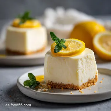 Tarta Fr&iacute;a de Lim&oacute;n y Yogur para 10 Porciones Tarjeta de receta