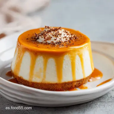 Tarta de Queso con Caramelo Dalgona para 16 Raciones Tarjeta de receta