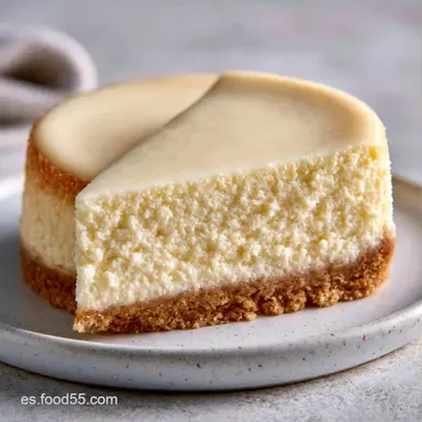 Tarta Queso Chocolate Blanco Cremosa Tarjeta de receta