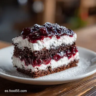 Tarta Selva Negra Receta Original para 12 Porciones Tarjeta de receta