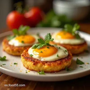 Receta de Tortitas de Pl&aacute;tano y Huevo Sin Harina y R&aacute;pido Tarjeta de receta