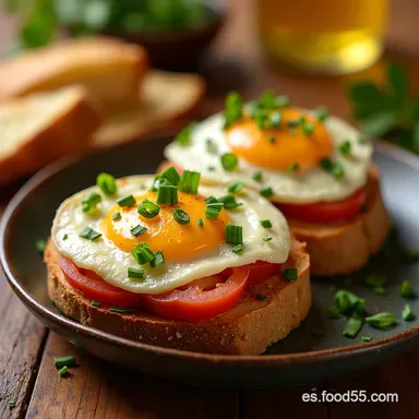 Tostadas Supremas Desayunos saludables y nutritivos para Empezar con Energ&iacute;a Tarjeta de receta