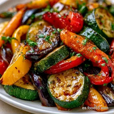 Verduras Asadas De Verano Para 4 Personas Tarjeta de receta