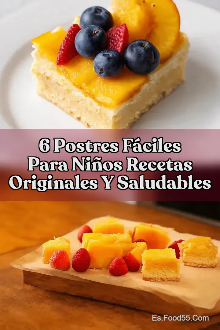 6 Postres f&aacute;ciles para ni&ntilde;os Recetas originales y saludables