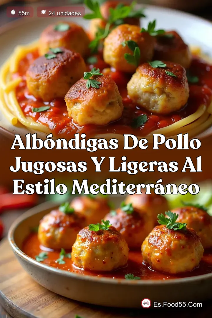 Alb&oacute;ndigas de Pollo Jugosas y Ligeras al Estilo Mediterr&aacute;neo