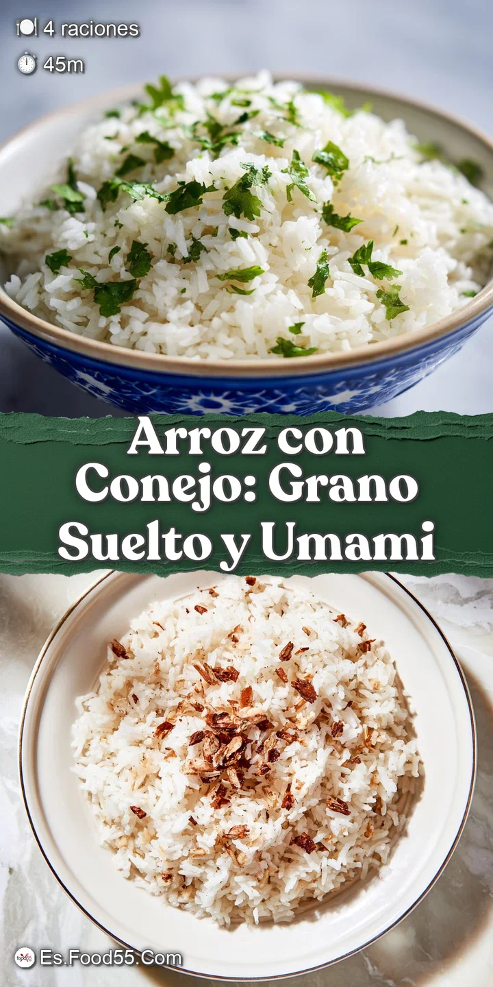 Fragrant paella-like dish with golden rice, morsels of rabbit, and bright green herbs. Steam rises from the flavorful depths.