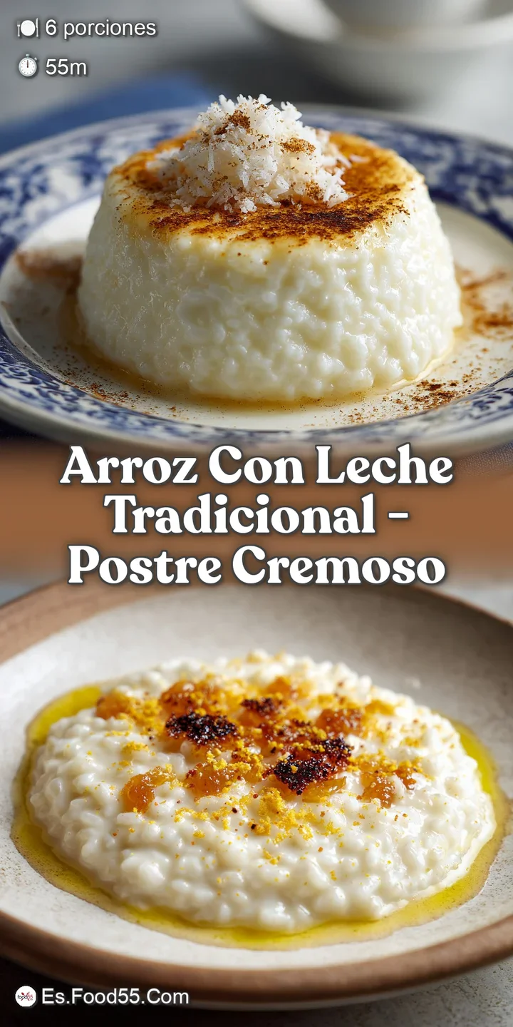 Close-up of rich, milky arroz con leche, the surface glistening with a delicate cinnamon pattern and flecks of vanilla bean.