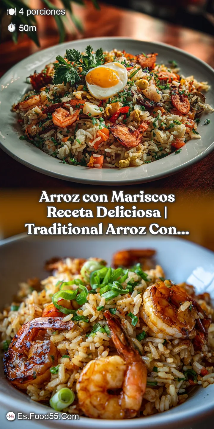 Close-up of tender seafood nestled in fluffy, orange-hued rice with a hint of steam.