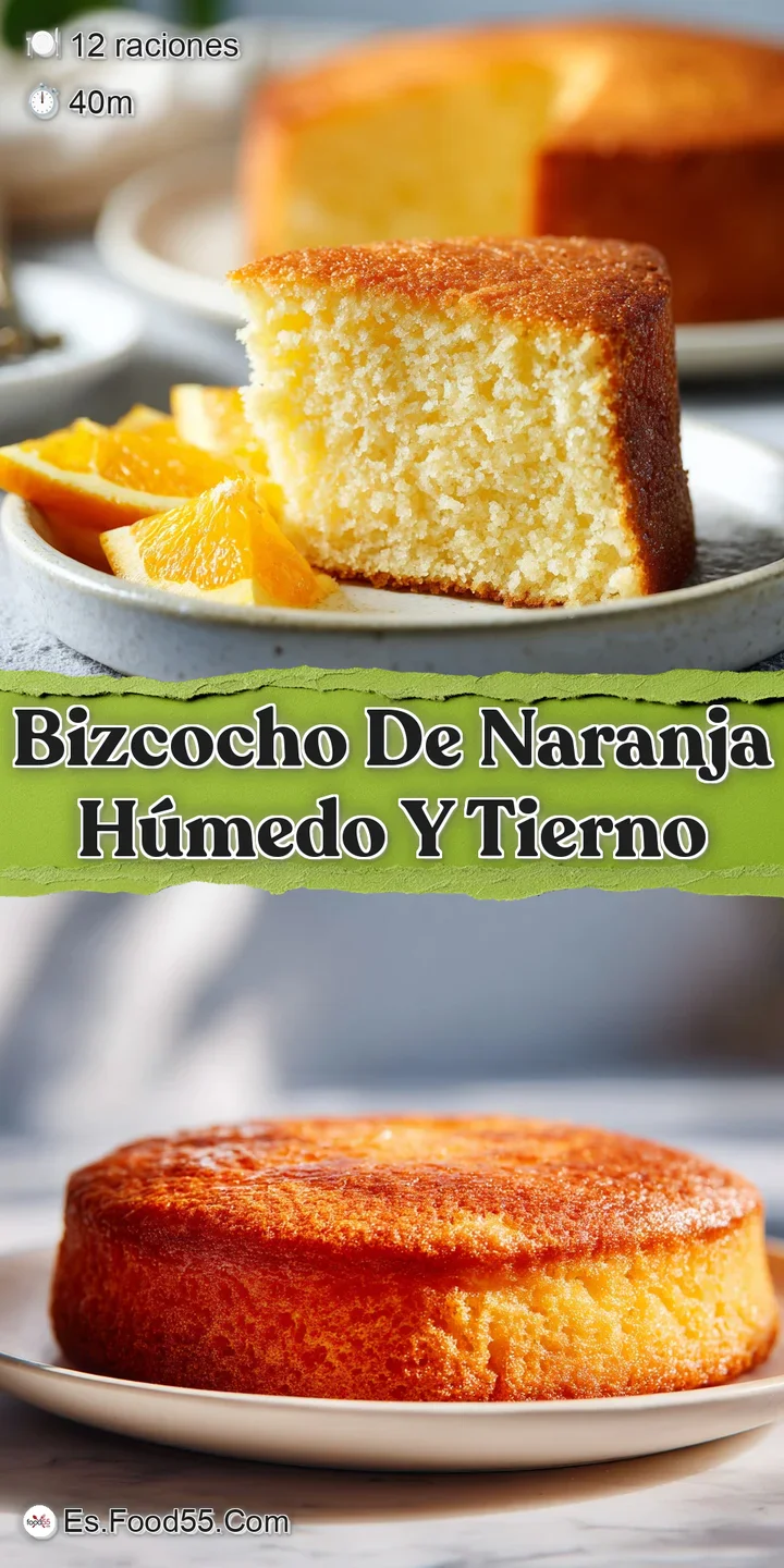 Close-up shot of a moist, orange-infused cake, showing the delicate crumb and the glistening surface. Zesty aroma jumps of...