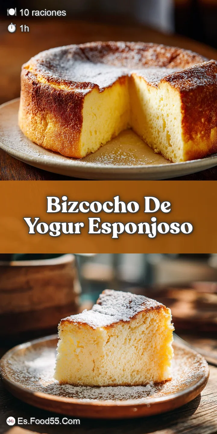 Close-up of a tender yogurt cake slice. Soft, airy crumb texture is visible. Slight golden-brown crust. Deliciously simple...