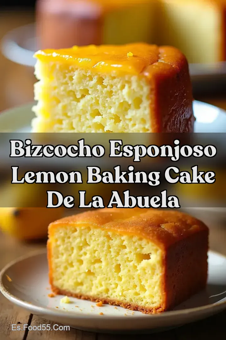 Bizcocho Esponjoso Lemon Baking Cake de la Abuela