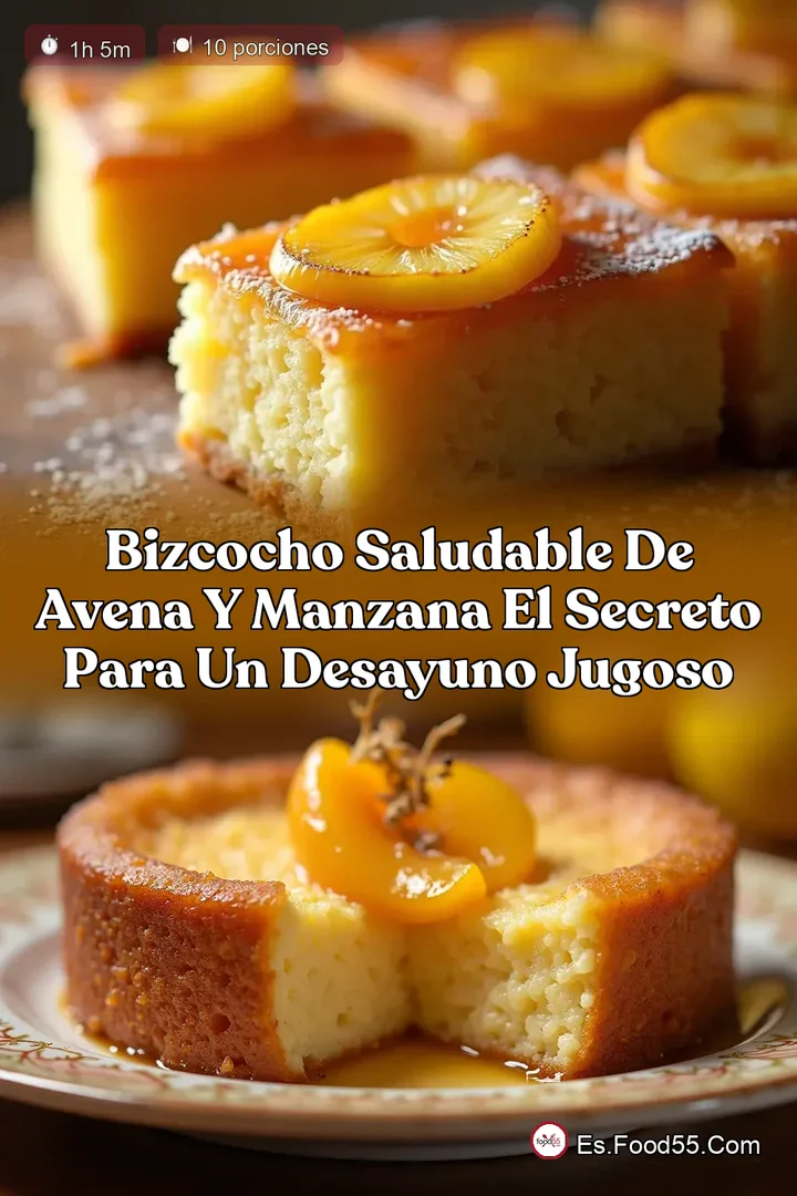 Bizcocho Saludable de Avena y Manzana El Secreto para un Desayuno Jugoso