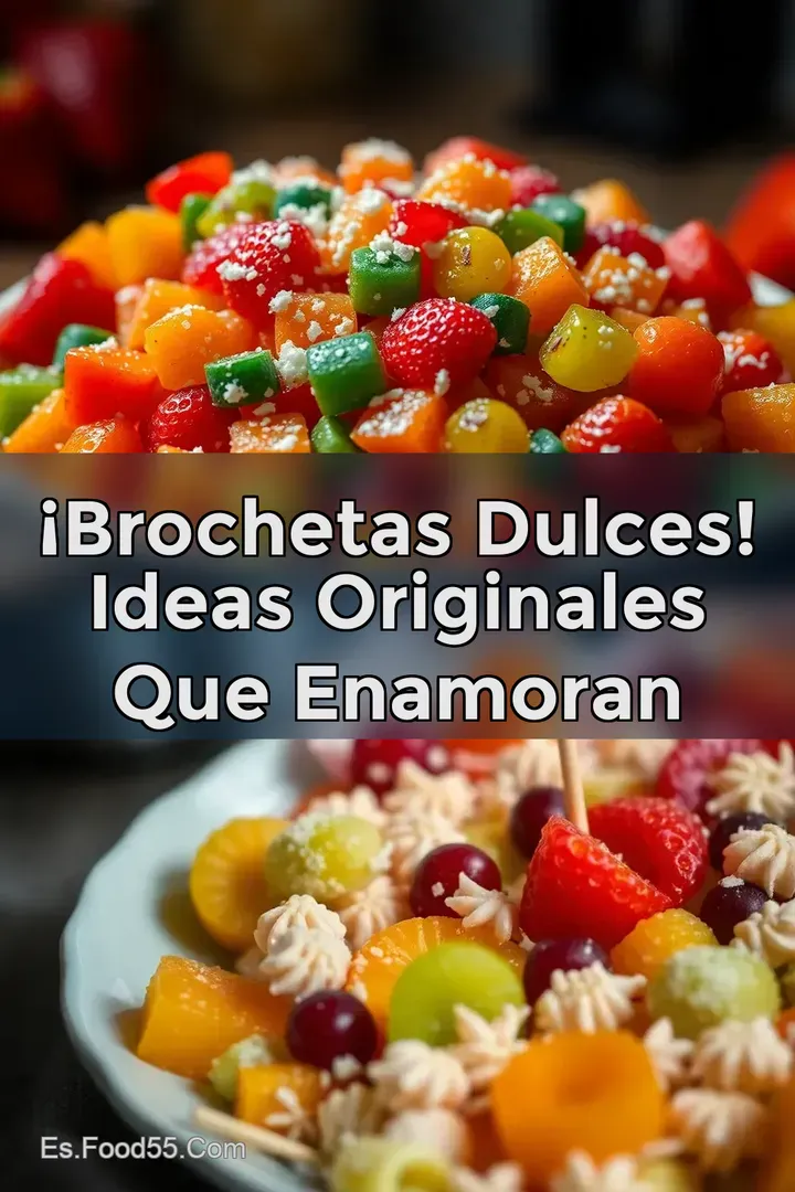 &iexcl;Brochetas Dulces! Ideas Originales Que Enamoran
