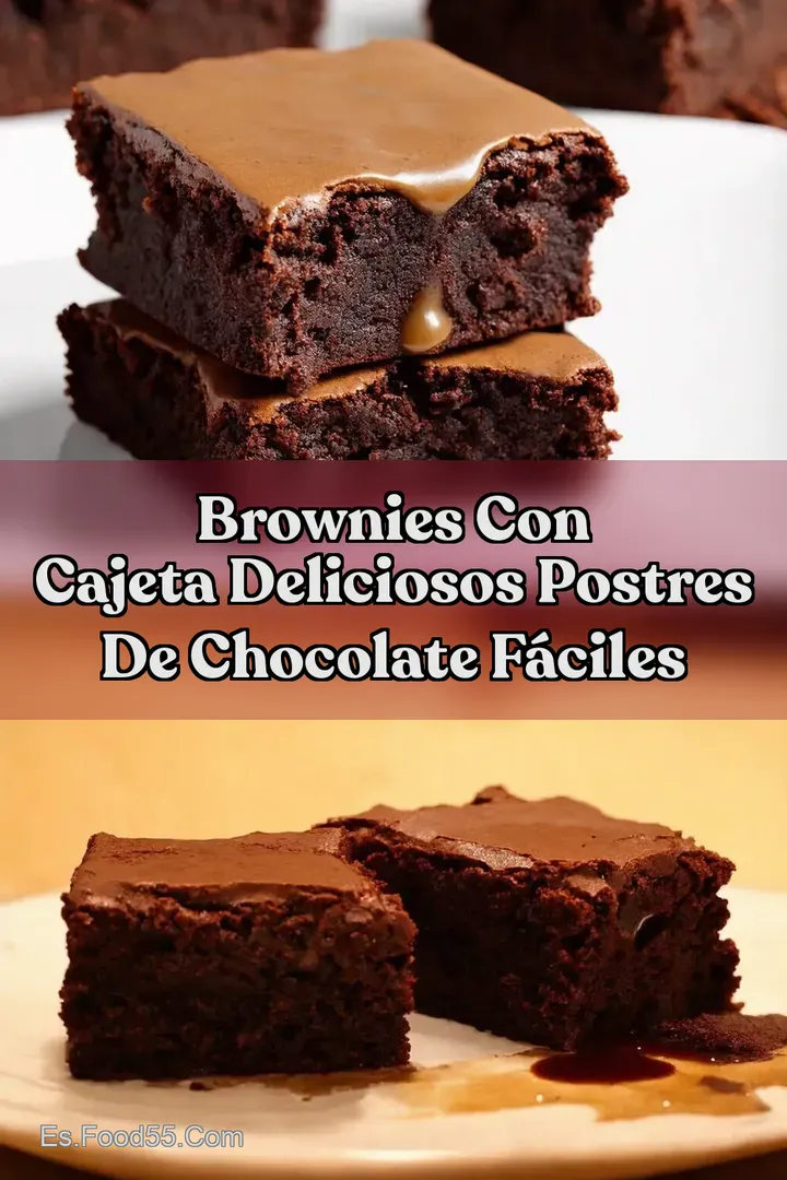 Brownies con cajeta Deliciosos postres de chocolate f&aacute;ciles