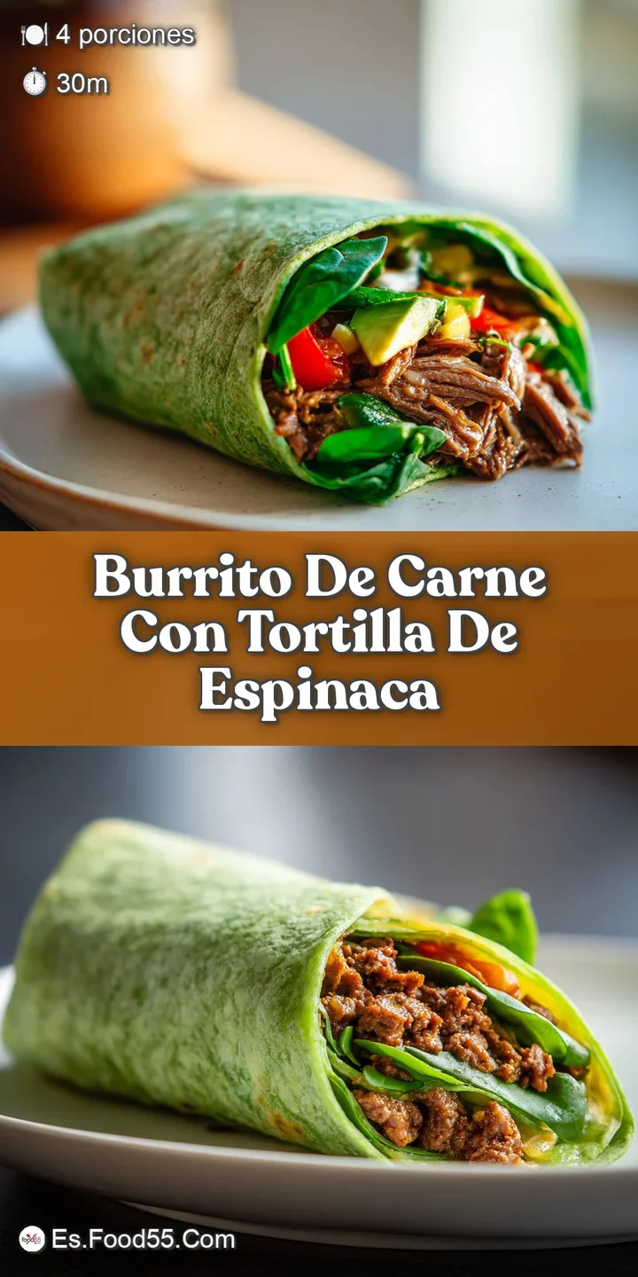 Close-up of a juicy burrito filled with seasoned meat, showcasing the vibrant colors and textures of fresh cilantro and di...