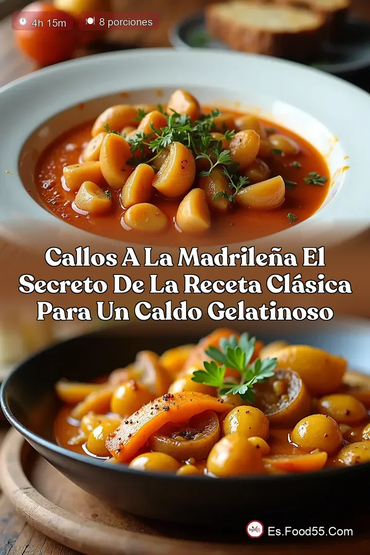 Callos a la Madrile&ntilde;a El Secreto de la Receta Cl&aacute;sica para un Caldo Gelatinoso