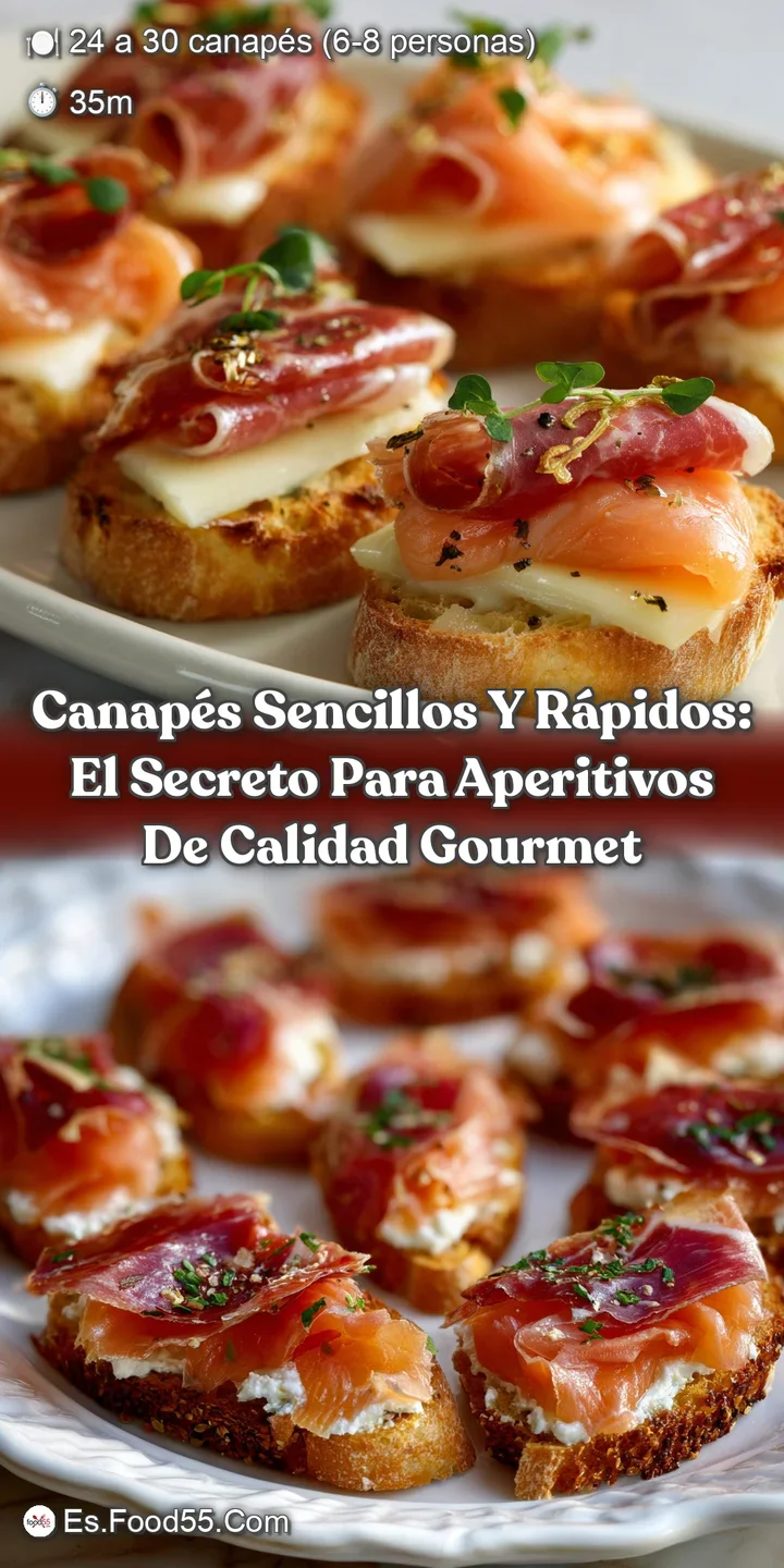 Canap&eacute;s sencillos y r&aacute;pidos: El Secreto para Aperitivos de Calidad Gourmet