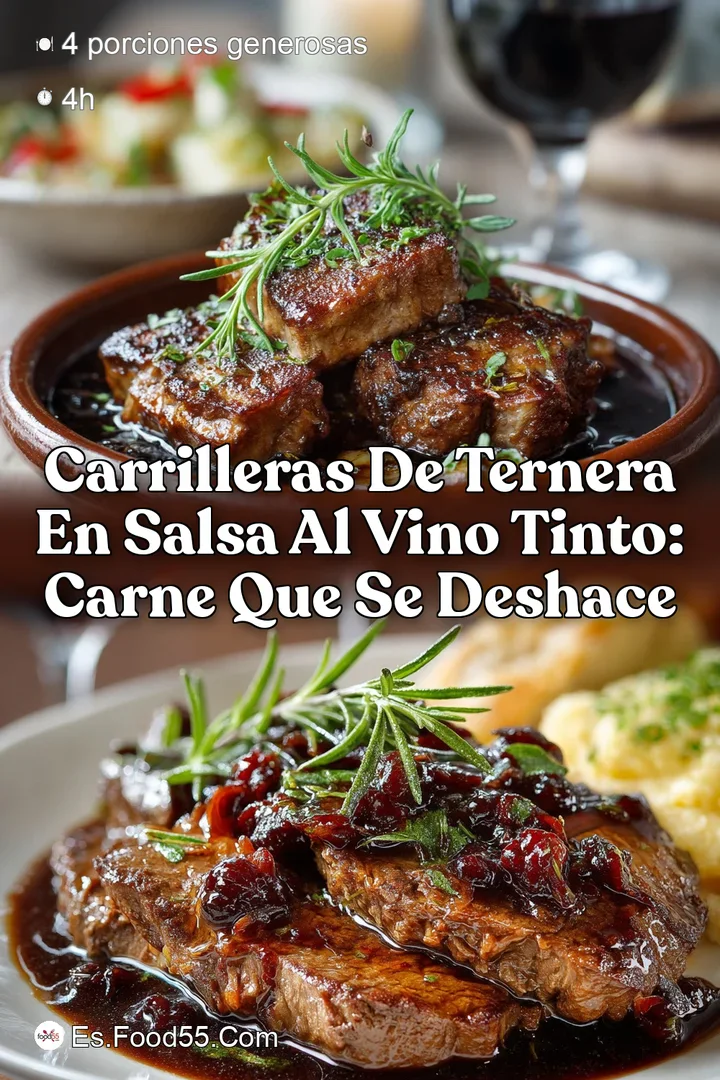 Carrilleras de Ternera en Salsa al Vino Tinto: Carne que se Deshace