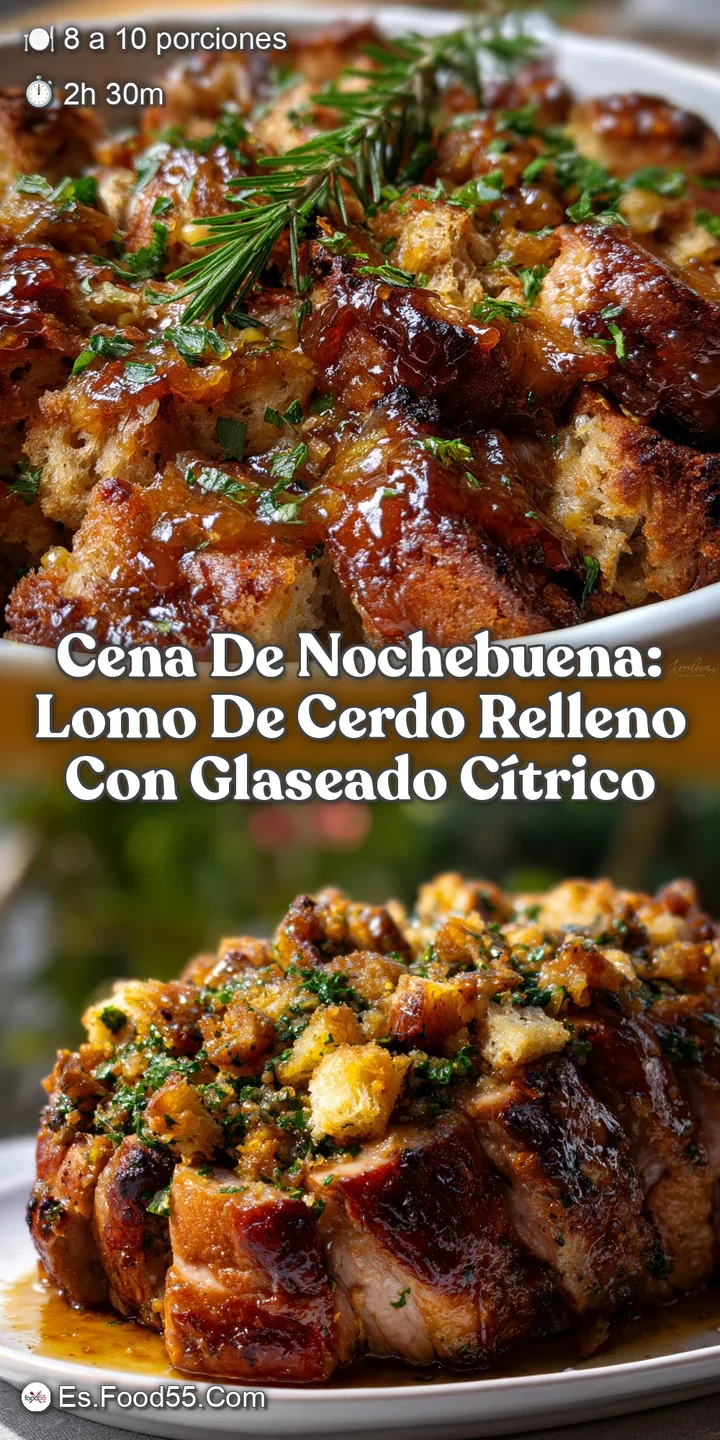 Cena de Nochebuena: Lomo de Cerdo Relleno con Glaseado C&iacute;trico