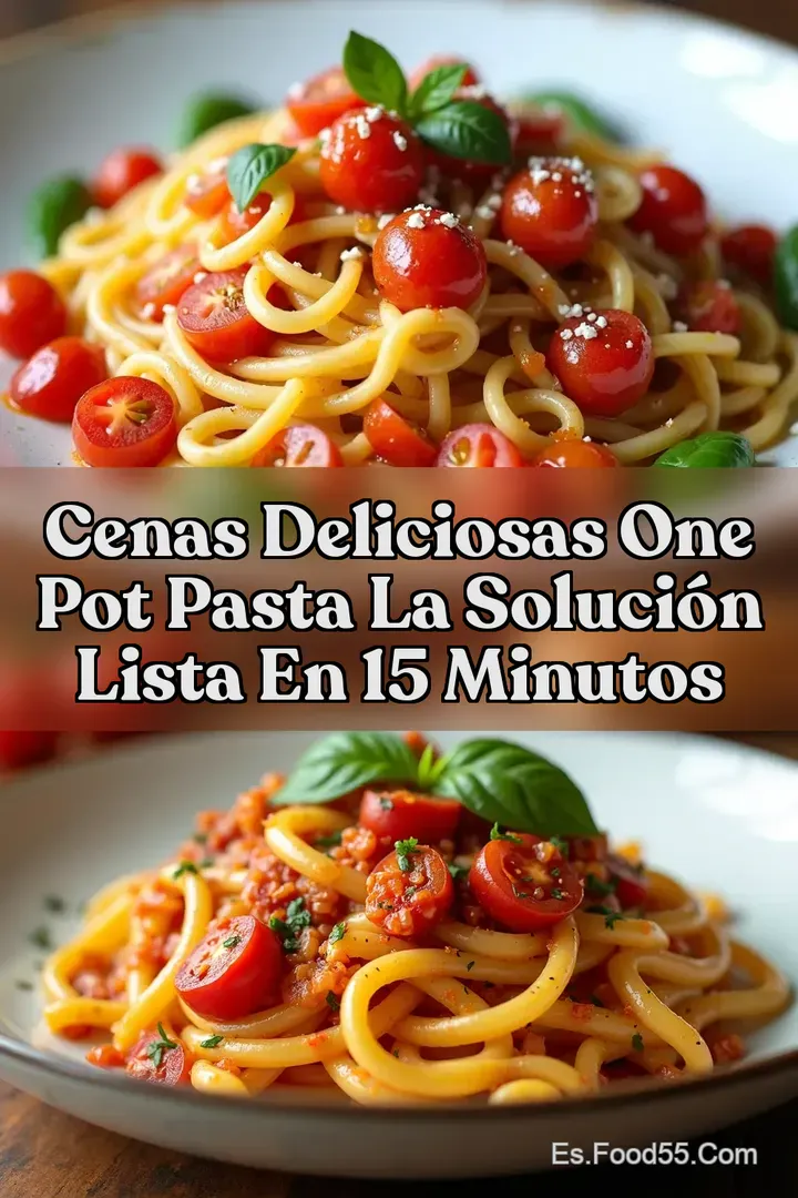 Cenas Deliciosas One Pot Pasta La Soluci&oacute;n Lista en 15 minutos