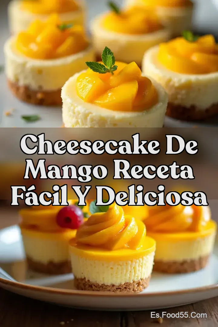 Cheesecake de Mango Receta F&aacute;cil y Deliciosa