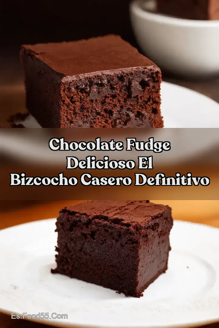 Chocolate Fudge Delicioso El Bizcocho Casero Definitivo