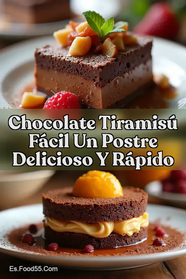 Chocolate Tiramis&uacute; F&aacute;cil Un Postre Delicioso y R&aacute;pido