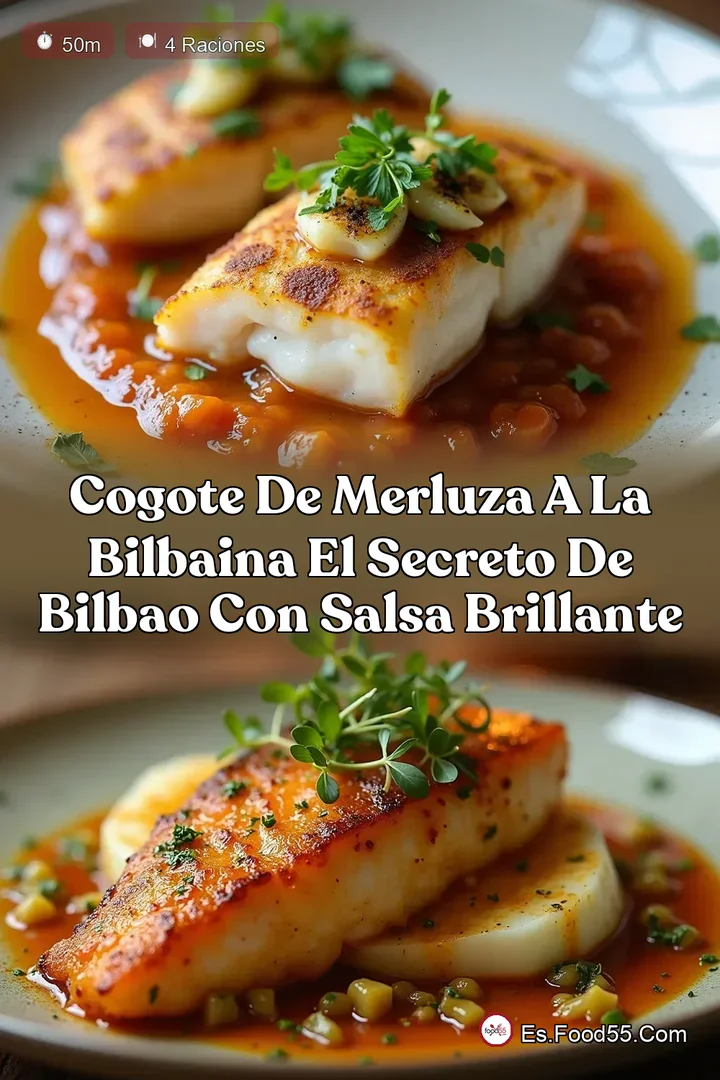 Cogote de Merluza a la Bilbaina El Secreto de Bilbao con Salsa Brillante