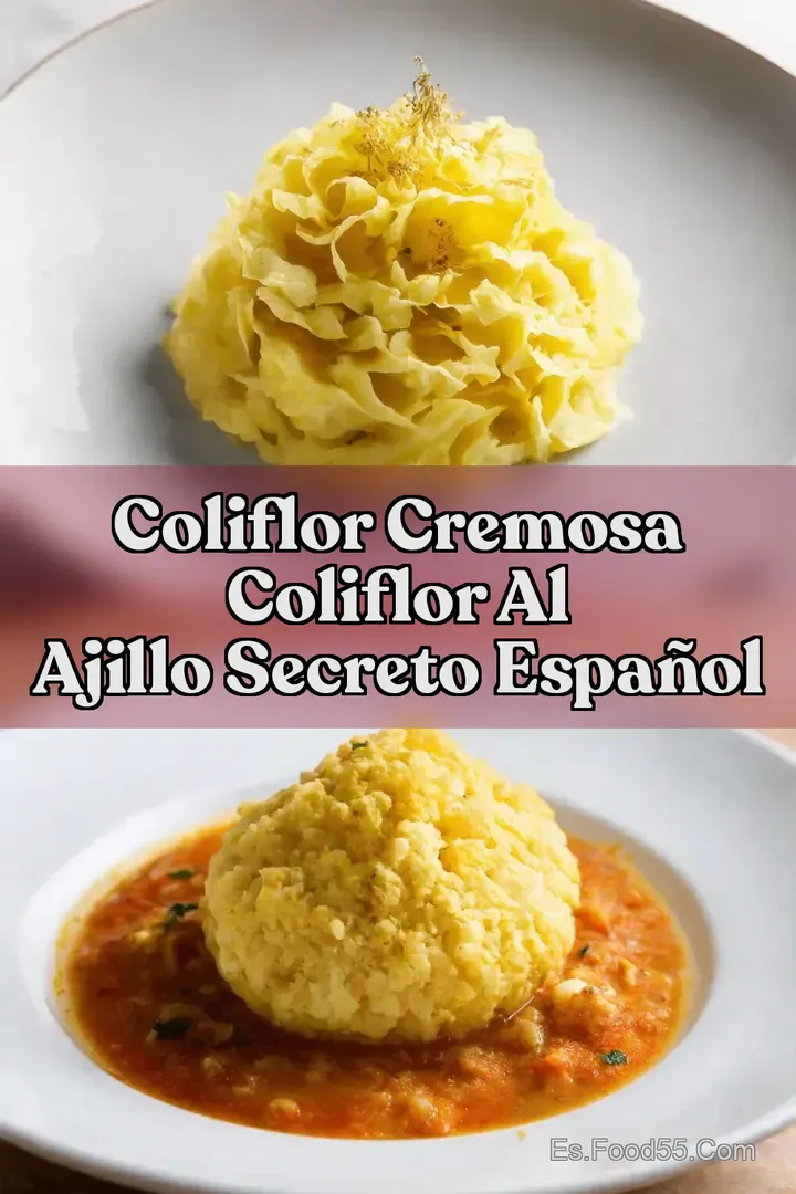 Coliflor Cremosa coliflor al ajillo Secreto Espa&ntilde;ol