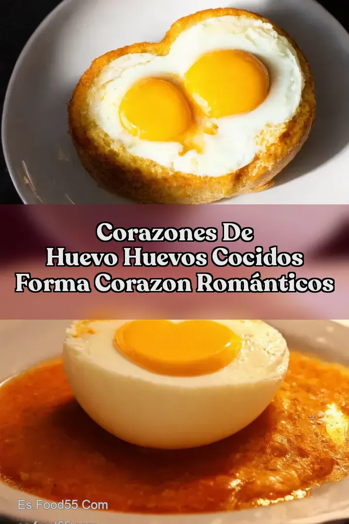 Corazones de Huevo Huevos Cocidos Forma Corazon Rom&aacute;nticos