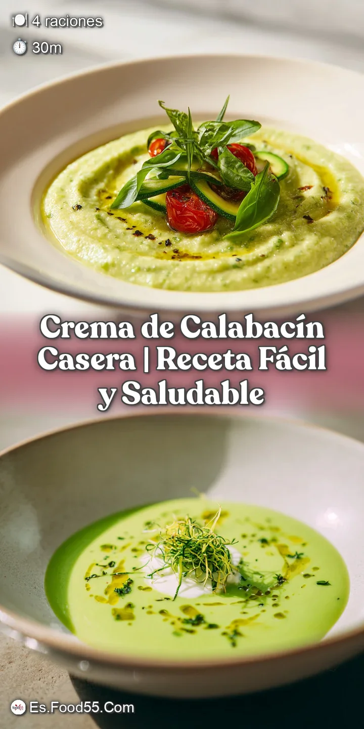 Close-up of creamy zucchini soup with vibrant green hues. Leeks add texture and a swirl of cream adds richness. Steaming a...