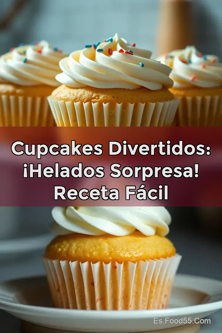 Cupcakes Divertidos: &iexcl;Helados Sorpresa! Receta F&aacute;cil