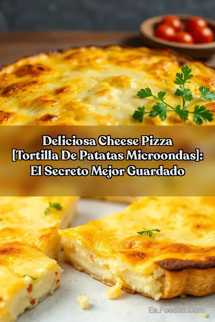 Deliciosa Cheese Pizza [tortilla de patatas microondas]: El Secreto Mejor Guardado