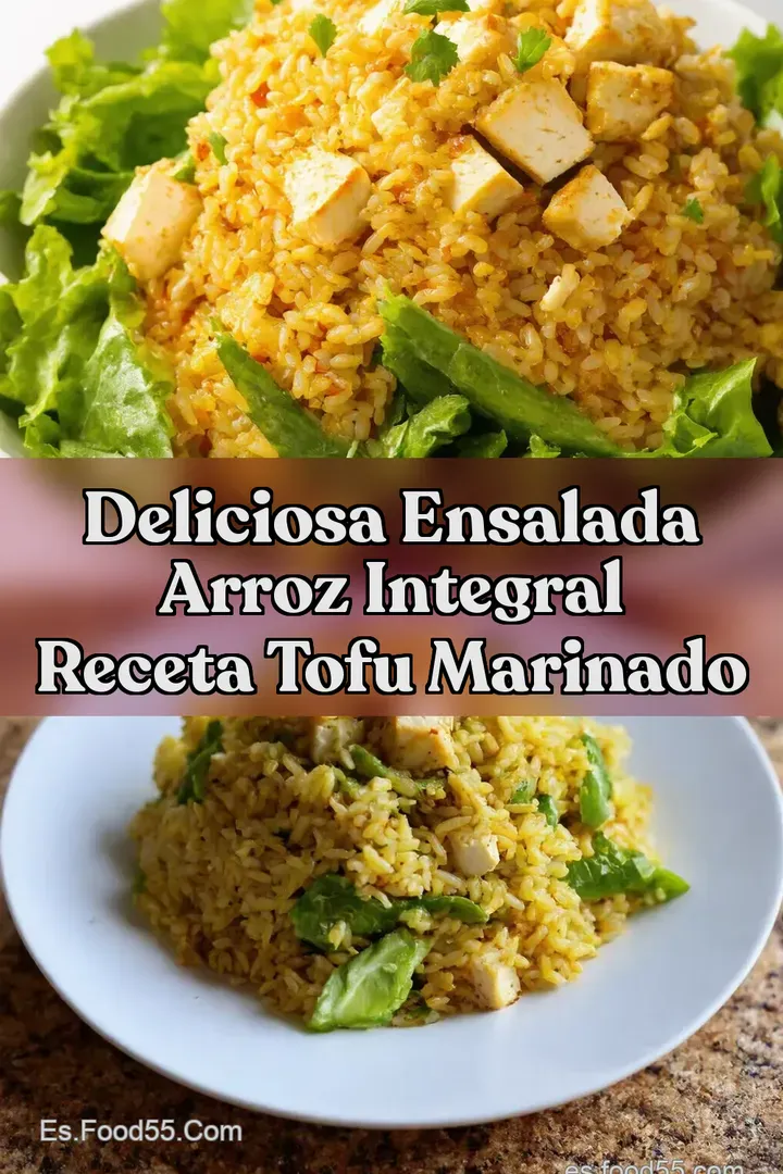Deliciosa Ensalada Arroz Integral Receta Tofu Marinado