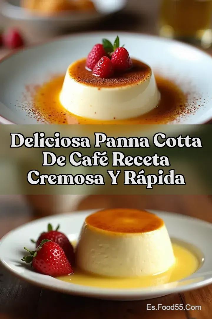 Deliciosa Panna Cotta de Caf&eacute; Receta Cremosa y R&aacute;pida