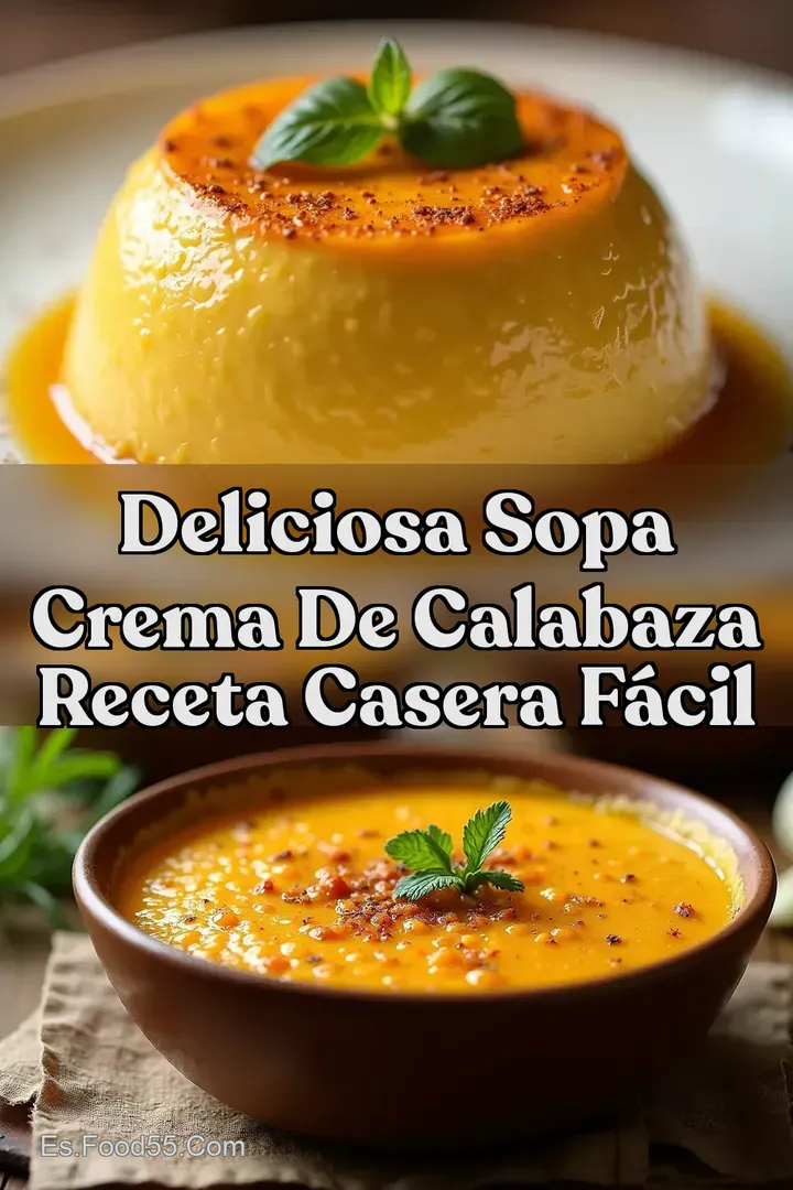 Deliciosa Sopa Crema de Calabaza Receta Casera F&aacute;cil