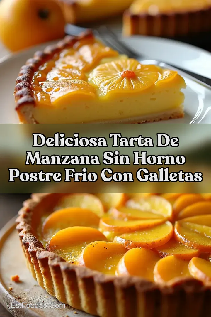 Deliciosa Tarta de Manzana Sin Horno Postre Frio con Galletas