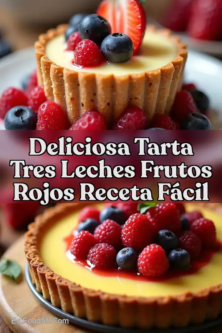Deliciosa Tarta Tres Leches Frutos Rojos Receta F&aacute;cil
