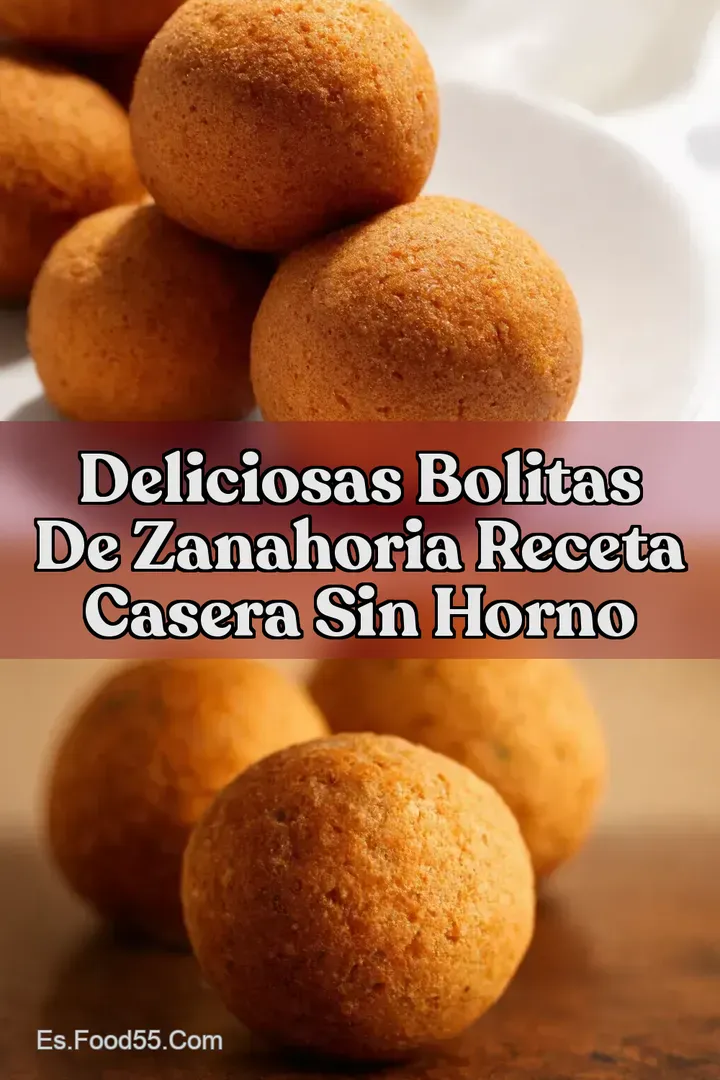 Deliciosas Bolitas de Zanahoria Receta Casera Sin Horno