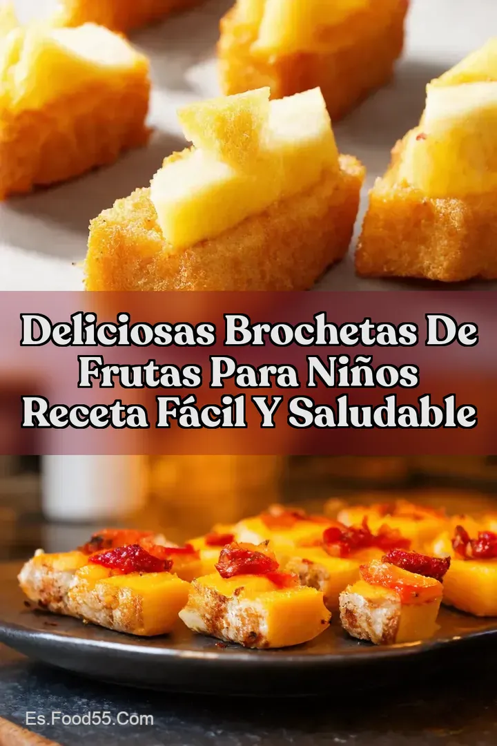 Deliciosas Brochetas de frutas para ni&ntilde;os Receta F&aacute;cil y Saludable