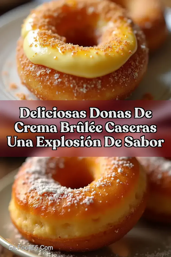 Deliciosas Donas de Crema Br&ucirc;l&eacute;e Caseras Una Explosi&oacute;n de Sabor