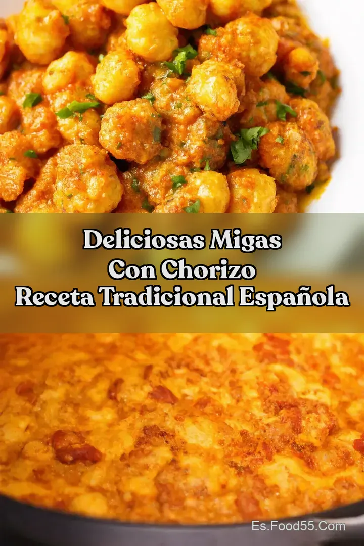 Deliciosas Migas con Chorizo Receta Tradicional Espa&ntilde;ola