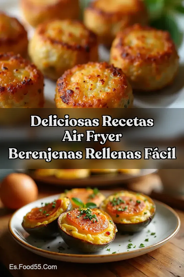 Deliciosas Recetas Air Fryer Berenjenas Rellenas F&aacute;cil