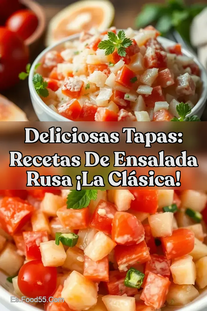 Deliciosas Tapas: Recetas de Ensalada Rusa &iexcl;La Cl&aacute;sica!