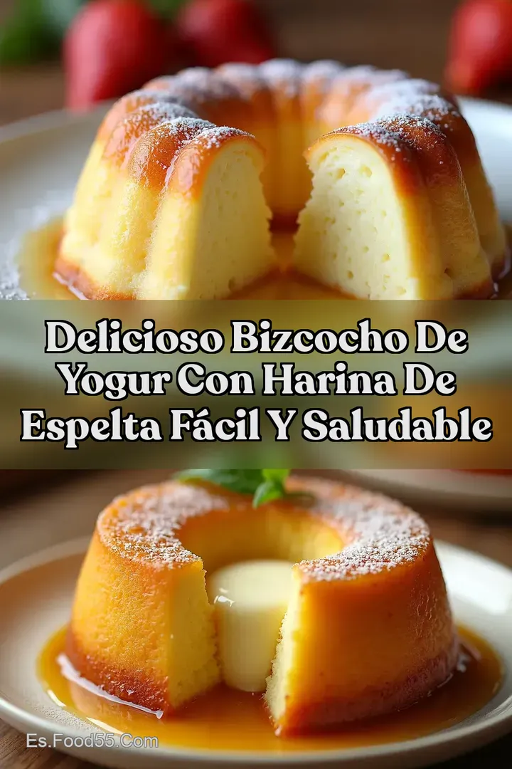 Delicioso Bizcocho de Yogur con Harina de Espelta F&aacute;cil y Saludable