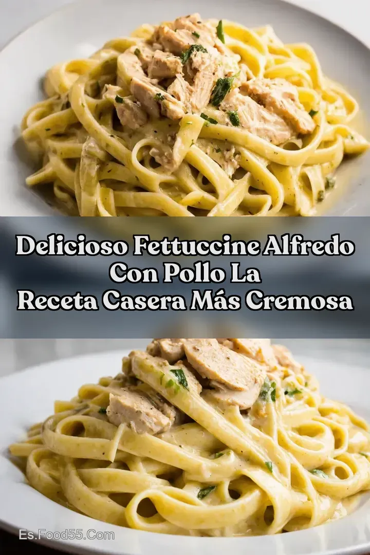 Delicioso Fettuccine Alfredo con Pollo La Receta Casera M&aacute;s Cremosa