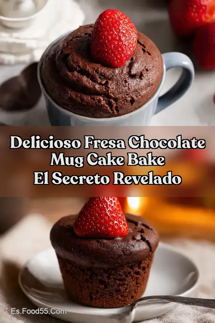 Delicioso Fresa Chocolate Mug Cake BAKE El Secreto Revelado